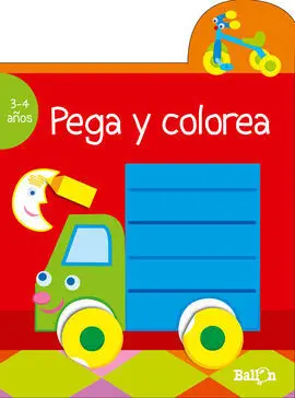 Pega y Colorea 3-4 Años (Rojo)