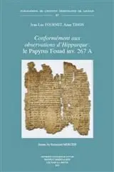 Conformément Aux Observations D'hipparque»: le Papyrus Fouad Inv. 267