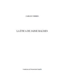 La Ética de Jaime Balmes