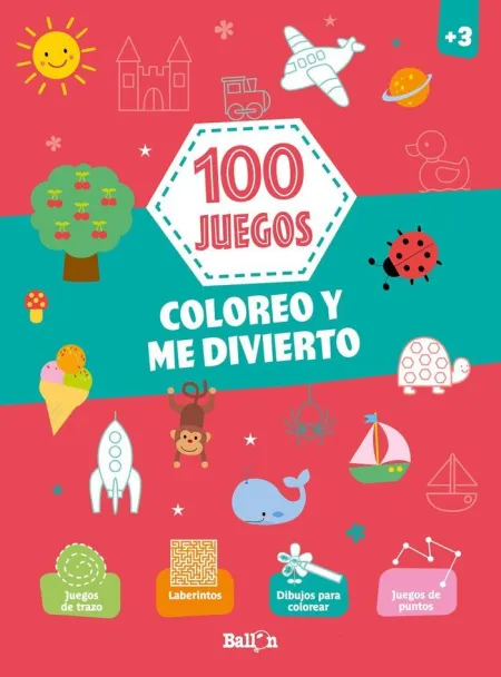 100 Juegos Coloreo y me Divierto +3