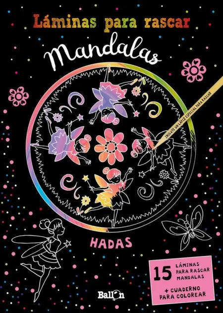 Láminas para Rascar Mandalas - Hadas