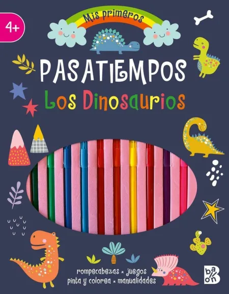 Pasatiempos con Rotuladores Dinosaurios