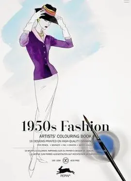 1950S Fashion. Artist Colouring Book