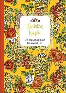Skeleton Heads. Colorear para Adultos