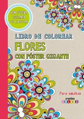 Libro de Colorear Flores con Poster Gigante