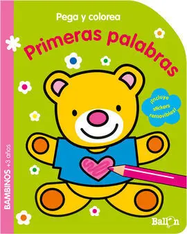 Pega y Colorea - Primeras Palabras