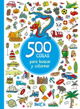 500 Cosas para Buscar y Colorear (Azul)