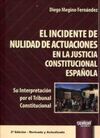 INCIDENTE DE NULIDAD DE ACTUACIONES EN LA JUSTICIA CONSTITUCIONAL ESPAÑOLA