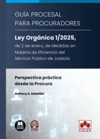 Guía Procesal para Procuradores. Ley Orgánica 1/2025, de 2 de Enero, de Medidas