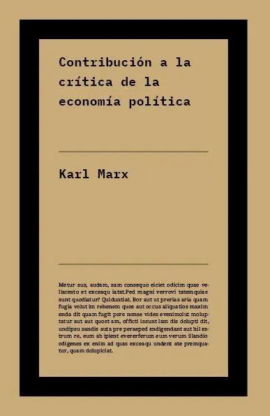Contribucion a la Crítica de la Economía Política