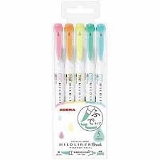 ROTULADOR ZEBRA MILDLINER 2 PUNTAS PINCEL FLUOR 5