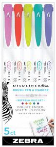 ROTULADOR ZEBRA MILDLINER DOBLE PUNTA PINCEL REFRE