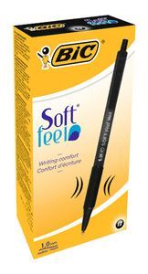 BOLIGRAFO BIC SOFT FEEL RETRACTIL CON GRIP NEGRO