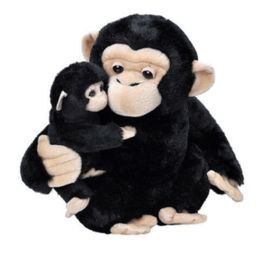 PELUCHE MADRE Y BEBE CHIMPANCE MOM