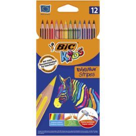 LAPIZ EVOLUTION STRIPES 12 COLORES SURTIDOS