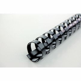 CANUTILLO PVC 12MM C/100 NEGRO CAJA 100 UNIDADES