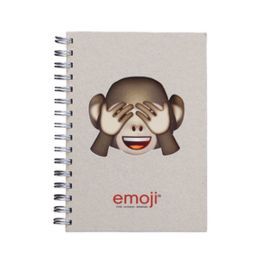 CUADERNO A4 WIRE-O TROQUELADO MONKEY OFICIAL EMOJI