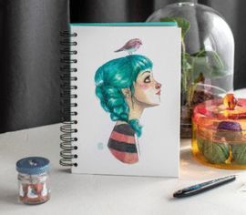 CUADERNO ESTHER GILI SARA TAPA DURA ANILLAS ANCHAS