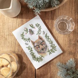 CUADERNO LOBO A5 96 HOJAS PUNTEADAS ILUSTRADO POR
