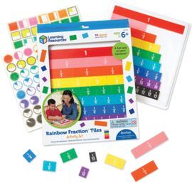 JUEGO SET FRACCIONES ARCOIRIS CON BANDEJA 10 X 32,