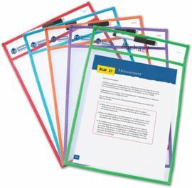 JUEGO FUNDAS TRANSPARENTES PARA ESCRIBIR Y BORRAR