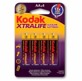PILA KODAK XTRALIFE KAA LR06 AA BLISTER 4 UNIDADES