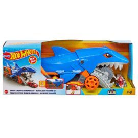 HOT WHEELS TIBURON MASTICA Y TRANSPORTA COCHES