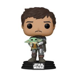 FUNKO POP STAR WARS THE MANDALORIAN SUJETANDO BABY