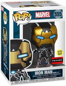 FUNKO POP MARVEL 80TH IRON MAN MODELO 39 BRILLO EN