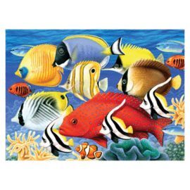 PINTAR POR NUMEROS 13 PIEZAS. PECES
