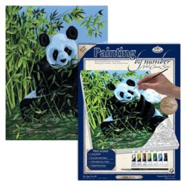 BASTIDOR PINTAR POR NUMEROS. OSO PANDA