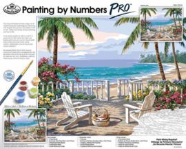 TABLILLA ENTELADA PINTAR POR NUMEROS PRO. PLAYA
