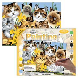 PINTAR POR NUMEROS 13 PIEZAS. GATOS