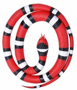 JUGUETE DE GOMA 117CM SERPIENTE ROJA
