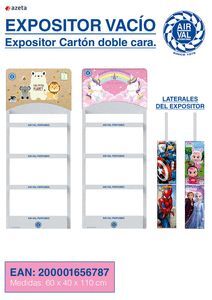 EXPOSITOR CARTON PARA CABECERAS AIRVAL 60X40X110