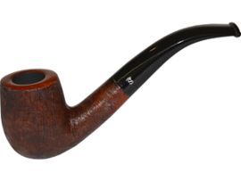 PIPA STANWELL BRUSHED BLACK 15/9 CURVA