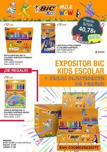 EXPOSITOR BIC KIDS ESCOLAR + CERAS PLASTIDECOR