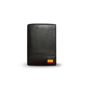 CARTERA PIEL HOMBRE GRANADA NEGRO ESPAÑA KRONOS 8,