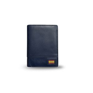 CARTERA PIEL HOMBRE GRANADA AZUL ESPAÑA KRONOS 8,5