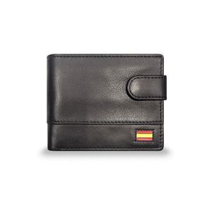 CARTERA PIEL HOMBRE GRANADA NEGRO ESPAÑA KRONOS 9
