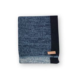 BUFANDA CARAMELO AZUL