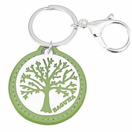 LLAVERO PLATEADO ARBOL DE LA VIDA CLASSIC VERDE