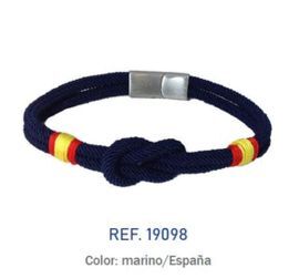 PULSERA DE CORDON CON NUDO MARINO BANDERA ESPAÑA C