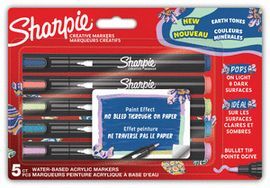 ROTULADOR SHARPIE ACRILICO BLISTER 5 PUNTA REDONDA