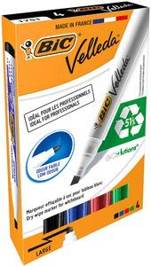 ROTULADOR BIC VELLEDA 1751 ECO BLISTER 4 UDS 90495
