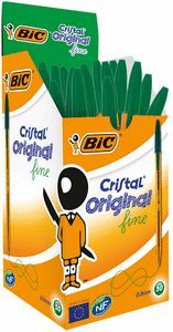 BOLIGRAFO BIC CRISTAL FINE NARANJA TRANSPARENTE VE