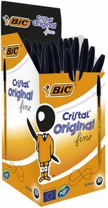 BOLIGRAFO BIC CRISTAL FINE NARANJA TRANSPARENTE NE