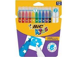 ROTULADOR BIC KID MAGIC BORRABLES 12 COLORES