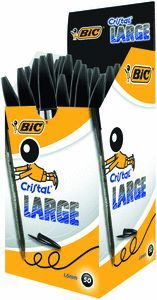 BOLIGRAFO BIC CRISTAL LARGE 1.6 NEGRO