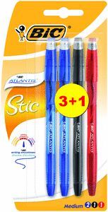 BOLIGRAFO BIC ATLANTIS STIC BLISTER 4 UNIDADES SUR